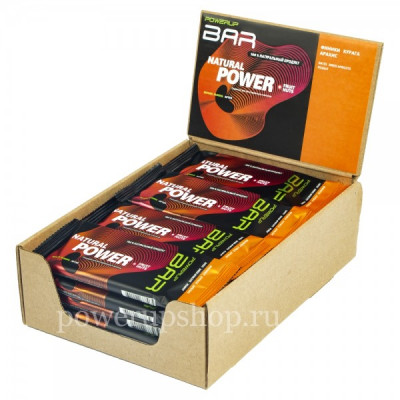 Набор протеиновых батончиков POWERUP BAR Fruit + Nuts финики, курага, арахис